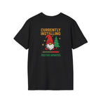 Currently Installing Festive Updates Christmas T-Shirt Holiday Gnome Tee