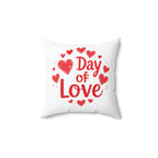 Valentine’s Day Pillow – “Day of Love” Heart Accent Throw Pillow