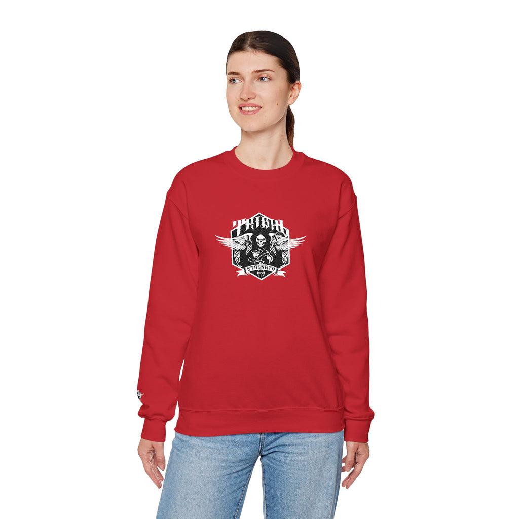 Gothic Band Crest Embroidered Crewneck Sweatshirt