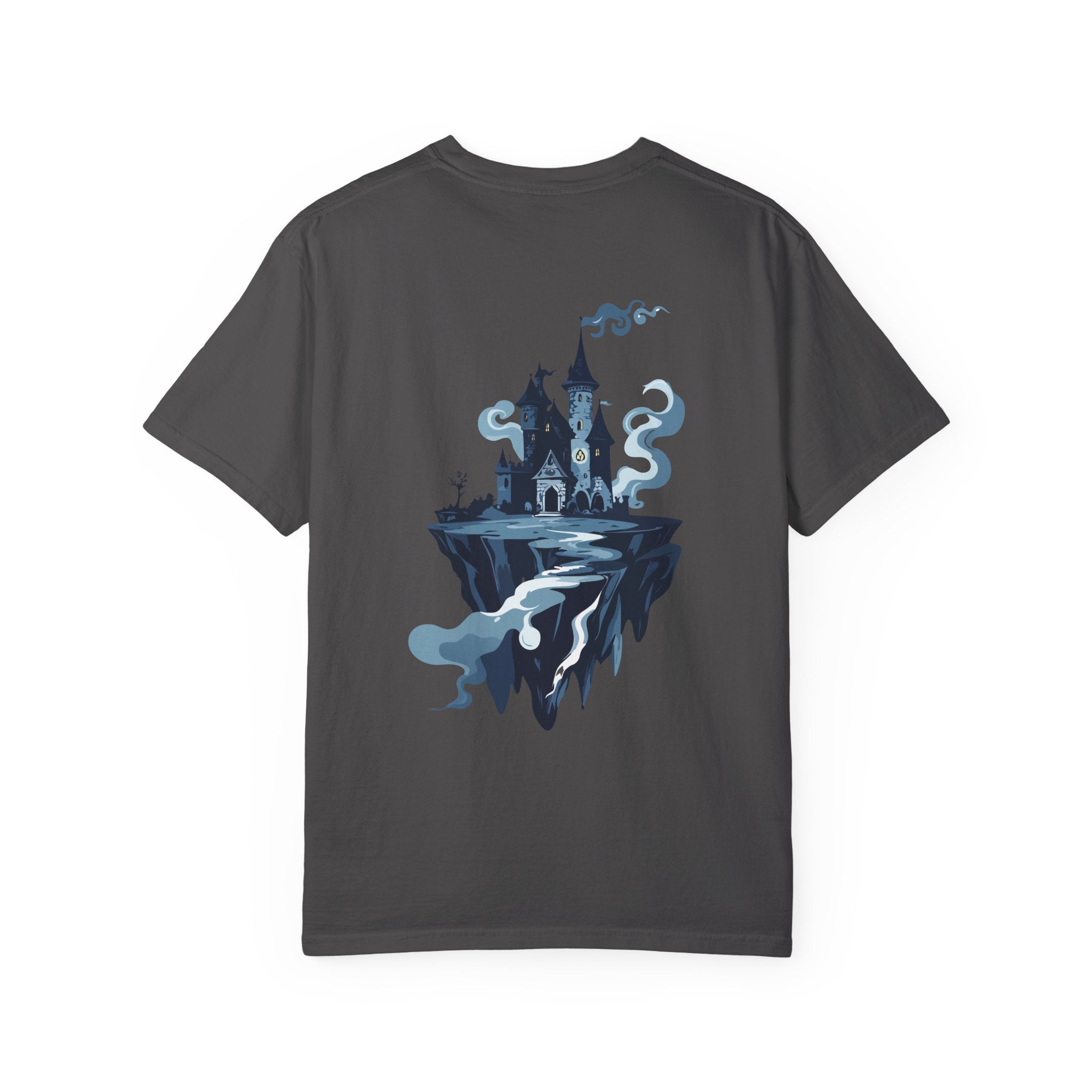 Floating Haunted Castle T‑Shirt Spooky Gothic Fantasy Tee