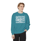 Concrete Script Sweatshirt Urban Typography Garment-Dyed Crewneck
