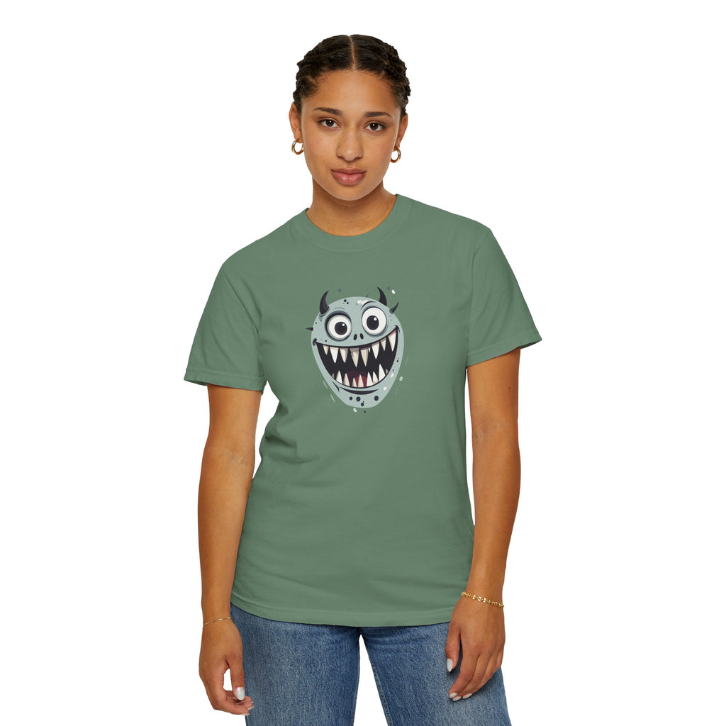 Monster Face T-Shirt Cute Scary Cartoon Graphic Tee