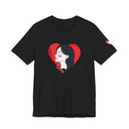 T-Shirt Retro Woman in Heart 'Love' Graphic Tee