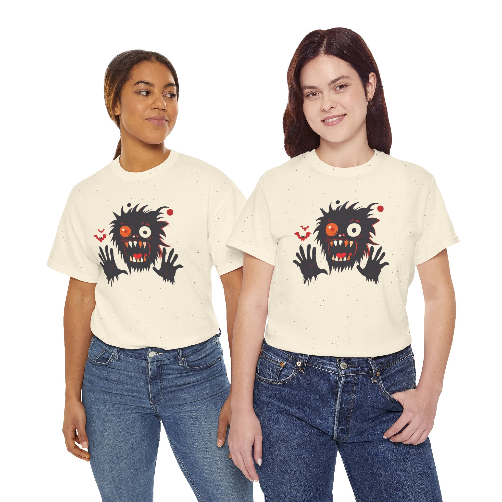 Monster Face T-Shirt Scary Creepy Graphic Tee (Halloween)