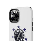 Astronaut Biker Tough Phone Case Retro Space Helmet Rider with Stars