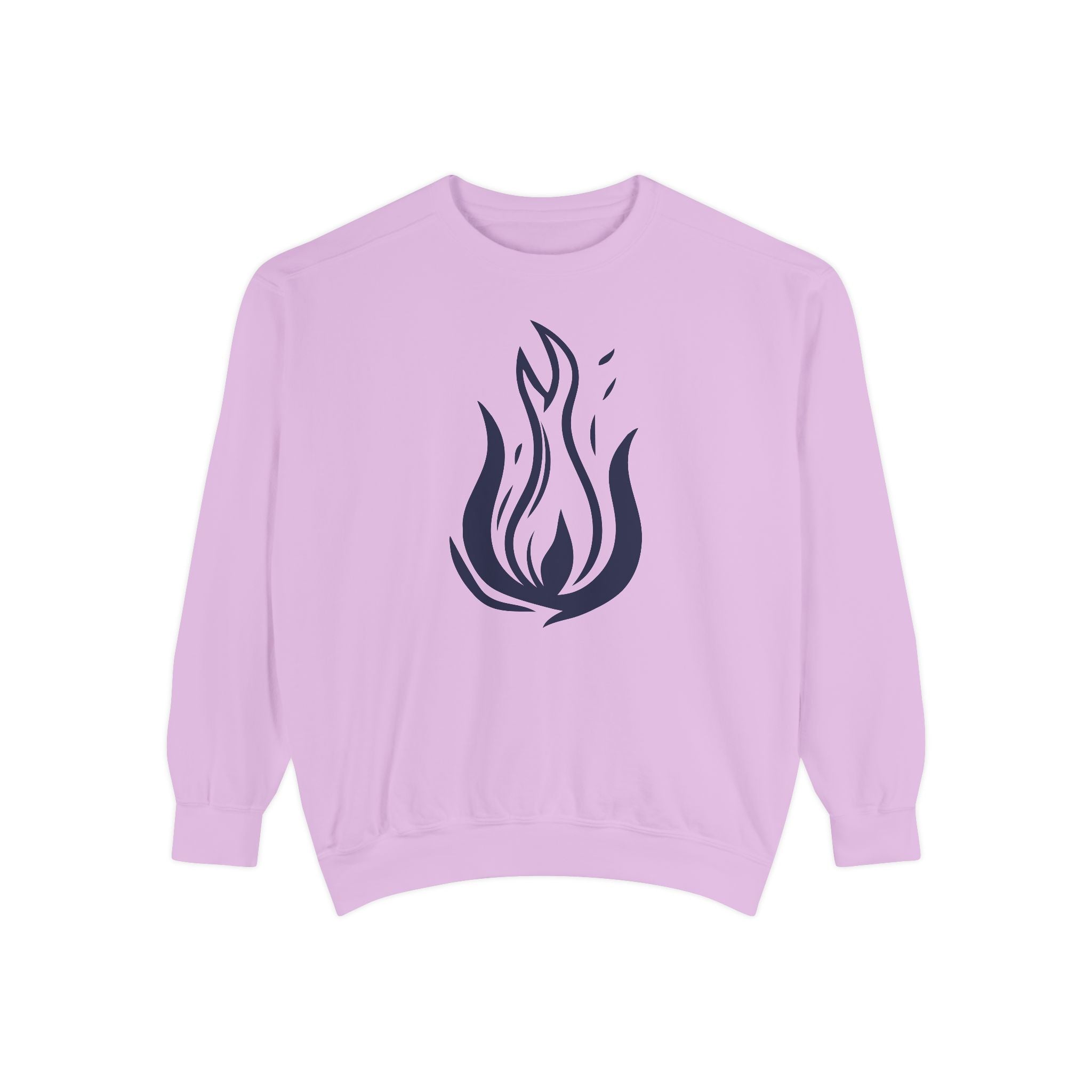 Stylized Flame Graphic Sweatshirt | Minimal Fire Illustration Crewneck