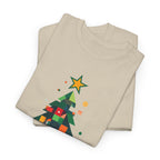 Christmas Tree Graphic Tee Modern Pixelated Holiday T-Shirt