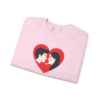 Valentine Couple Heart Crewneck Sweatshirt