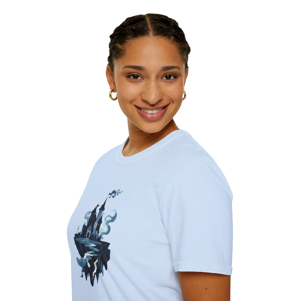 Haunted Floating Castle T-Shirt Spooky Gothic Fantasy Tee