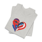 Heart Portrait Tee Romantic Face Heart Graphic T‑Shirt