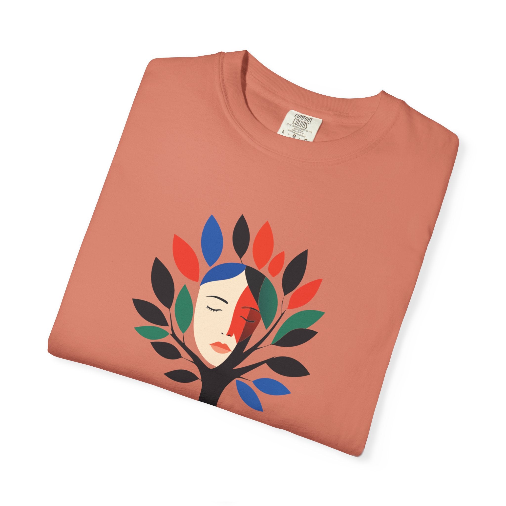 Tree of Faces T-Shirt Colorful Abstract Tree Graphic Tee