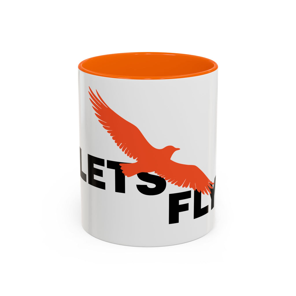 Let’s Fly Coffee Mug — Inspirational Bird Design Accent Mug (11/15oz)