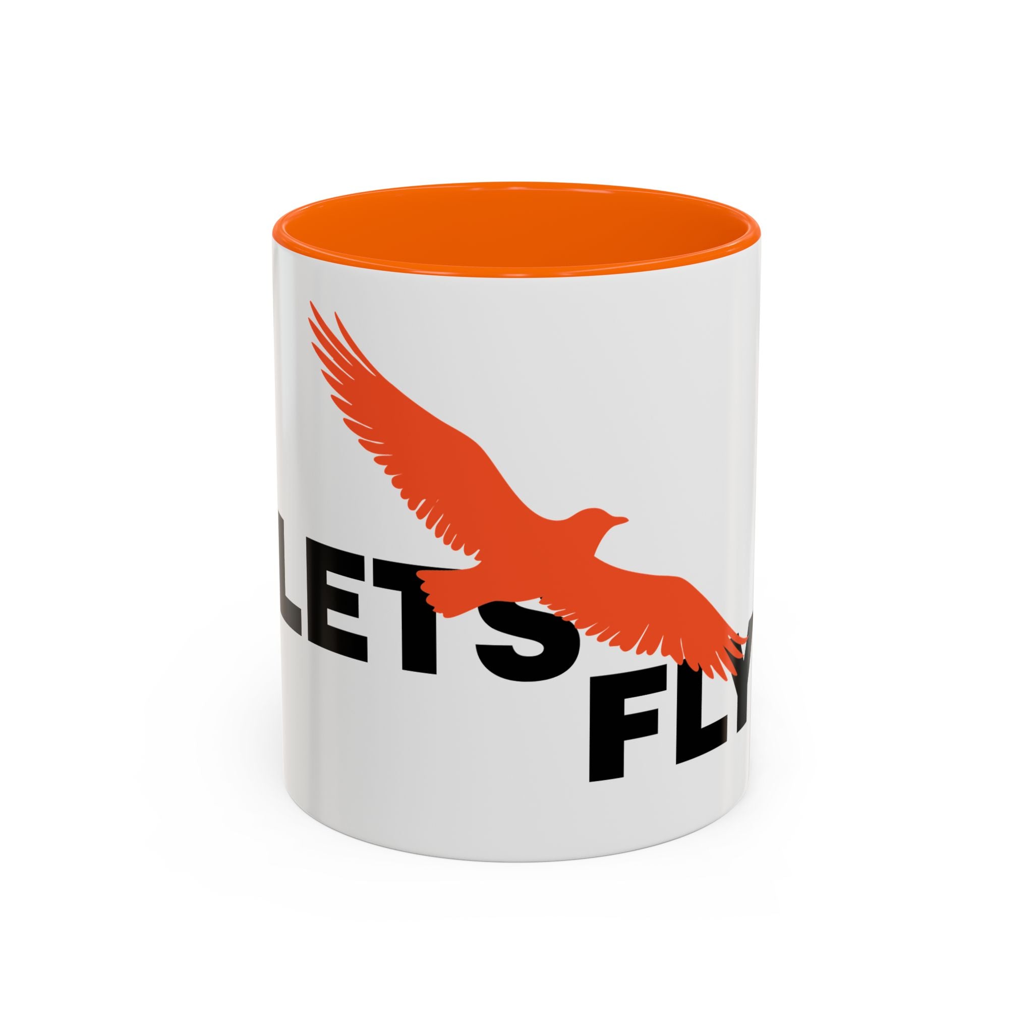 Let’s Fly Coffee Mug — Inspirational Bird Design Accent Mug (11/15oz)