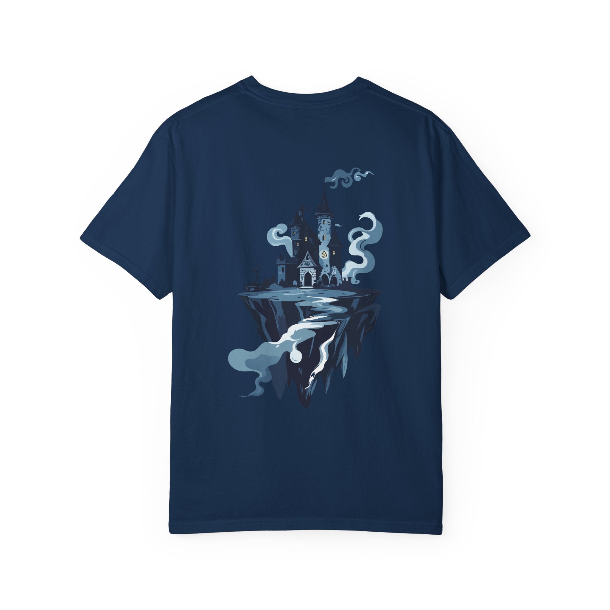 Floating Haunted Castle T‑Shirt Spooky Gothic Fantasy Tee