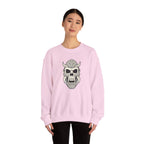 Skull Demon Crewneck Sweatshirt Gothic Horned Skull Graphic