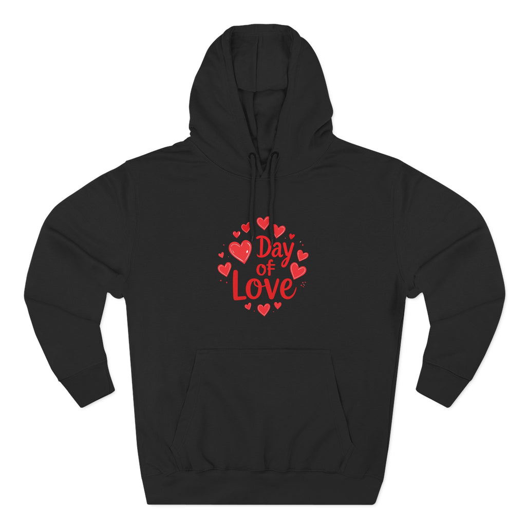 Christmas Wear-Valentine "Day of Love" Hoodie - Heart Graphic Pullover