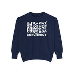 Concrete Script Sweatshirt Urban Typography Garment-Dyed Crewneck
