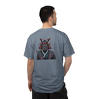 Samurai Warrior Graphic T-Shirt Retro Neon Japanese Armor Tee