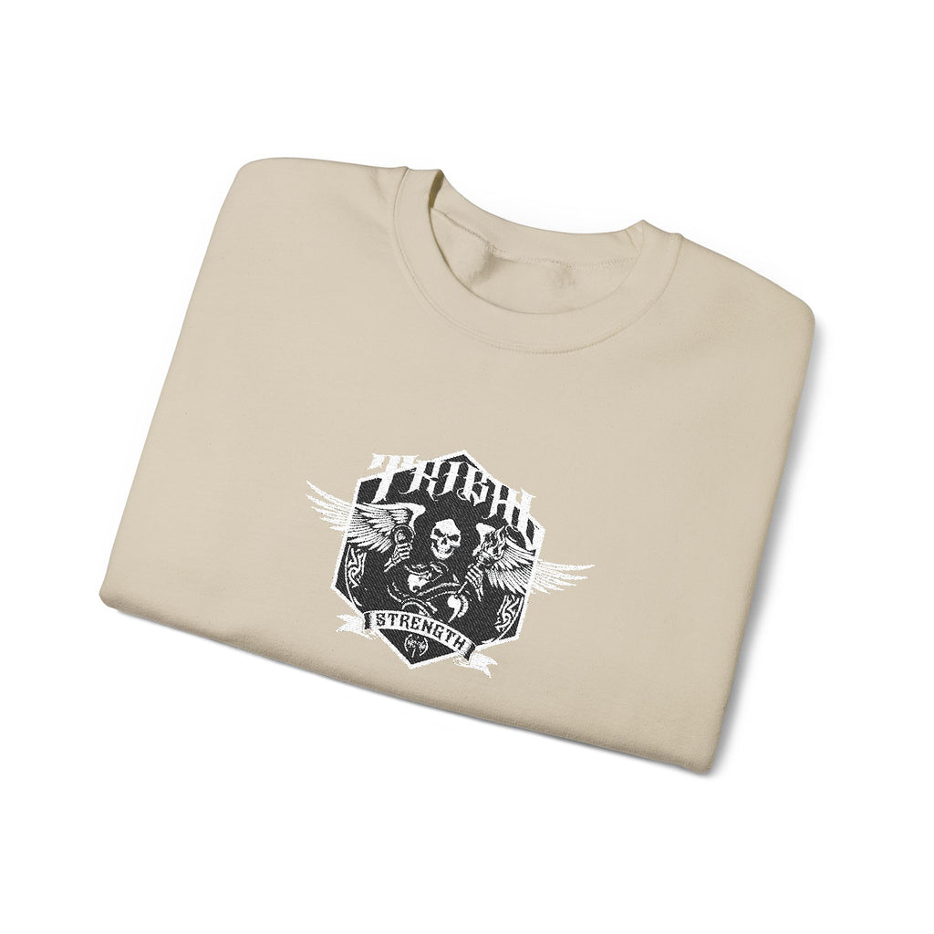 Gothic Band Crest Embroidered Crewneck Sweatshirt