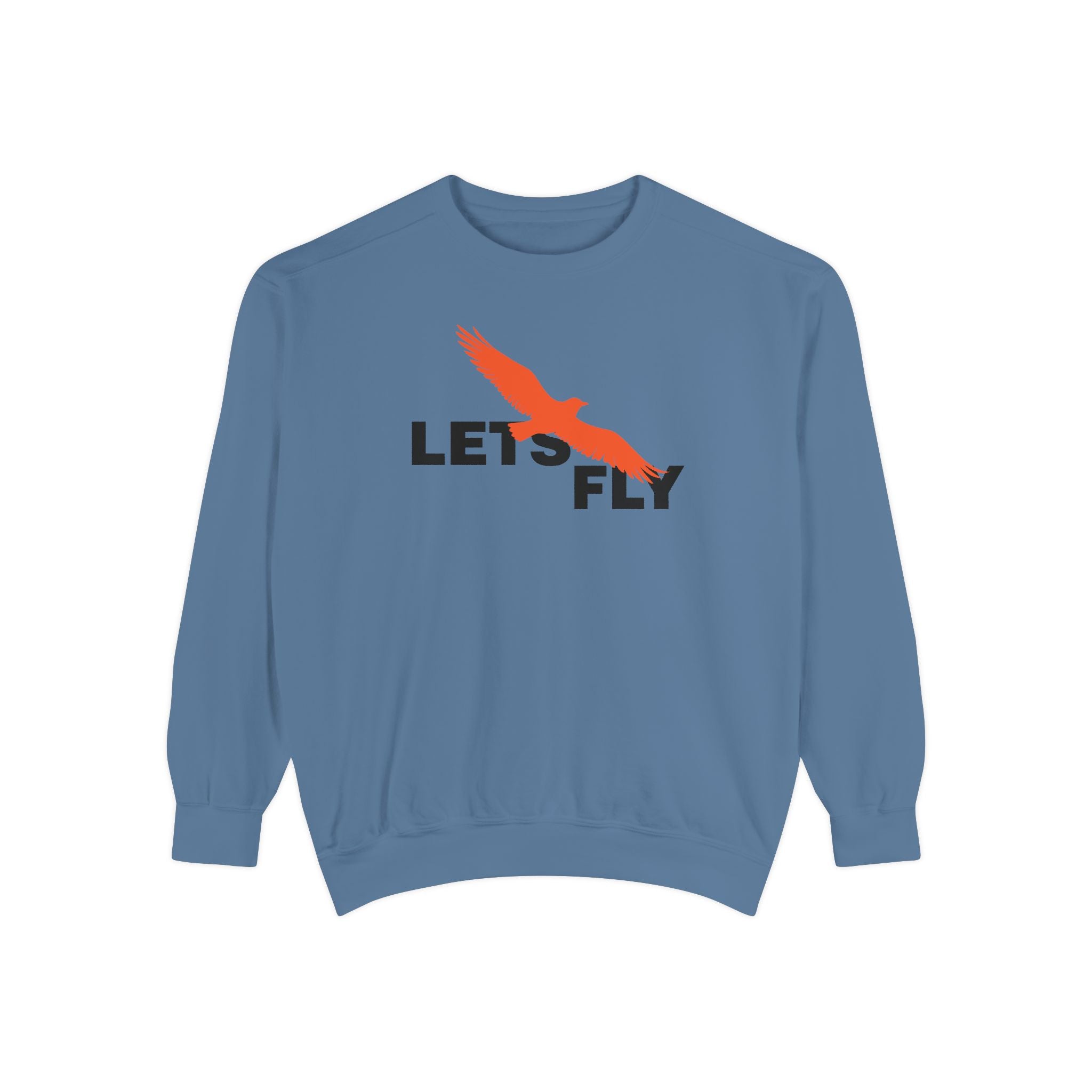 Let's Fly Sweatshirt — Graphic Bird Crewneck for Adventure Lovers