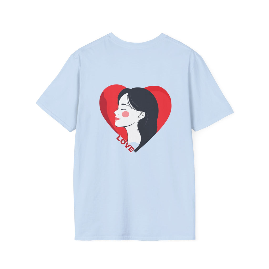 Love Heart Portrait T-Shirt Woman Face Profile