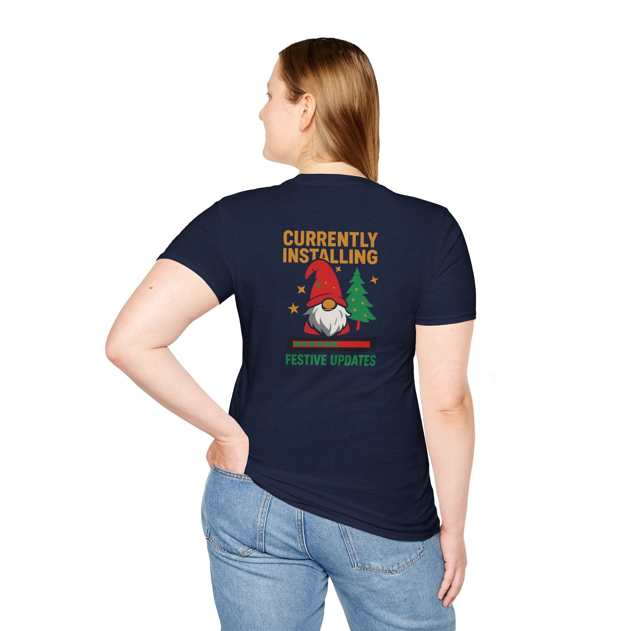 Currently Installing Festive Updates Christmas T-Shirt Holiday Gnome Tee