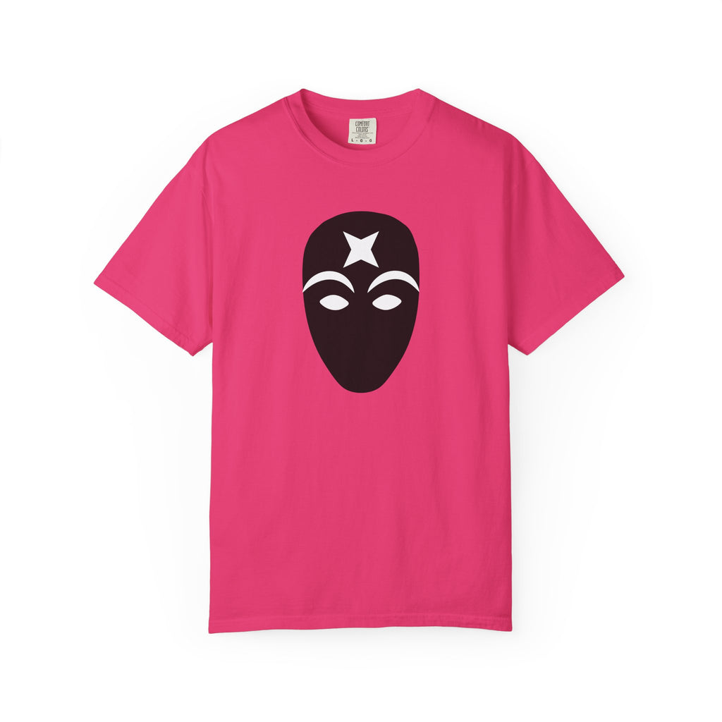 Masked Star Tee  Minimalist Black Mask Graphic T-Shirt
