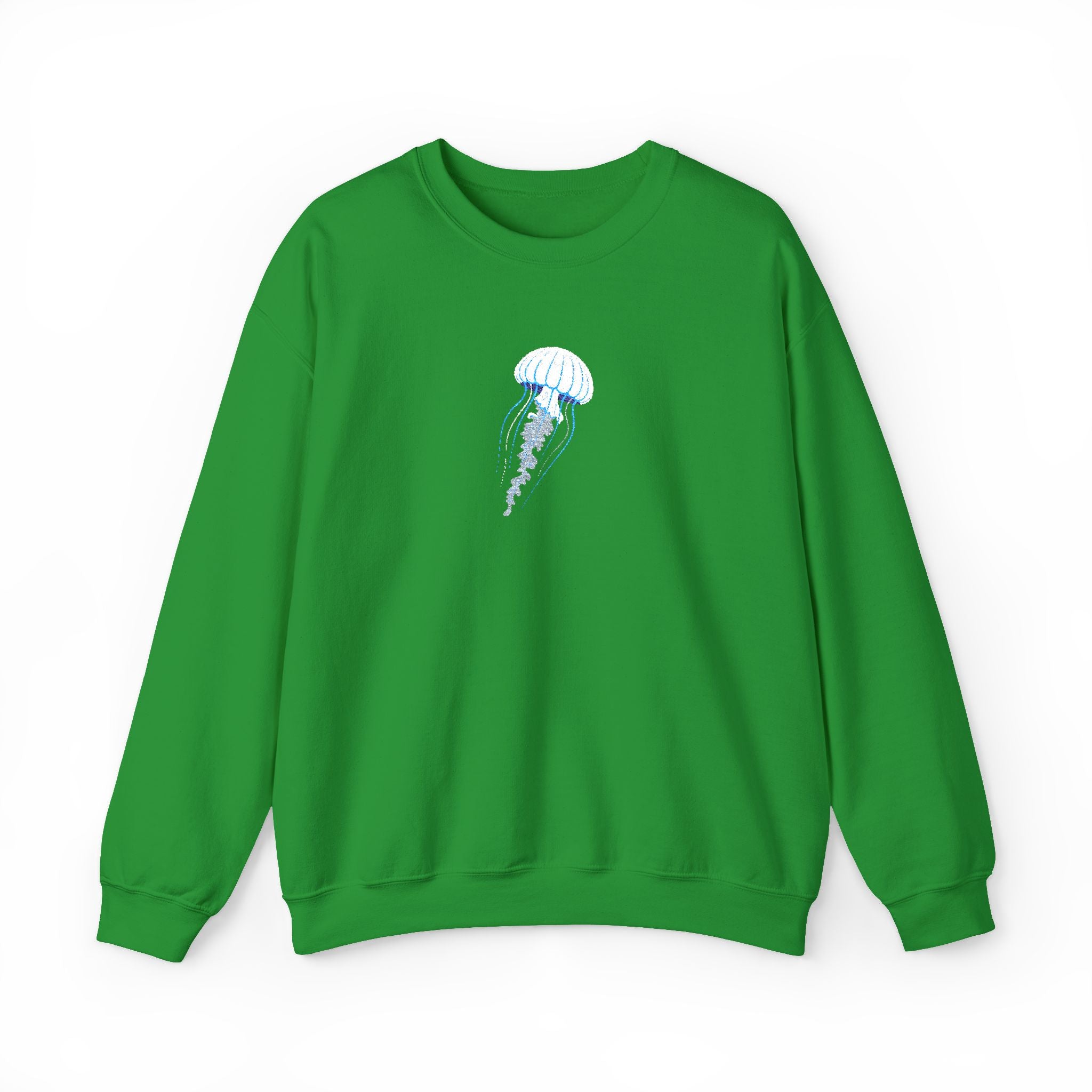 Ice Cream Cone Crewneck Sweatshirt Minimal Blue Drip Design