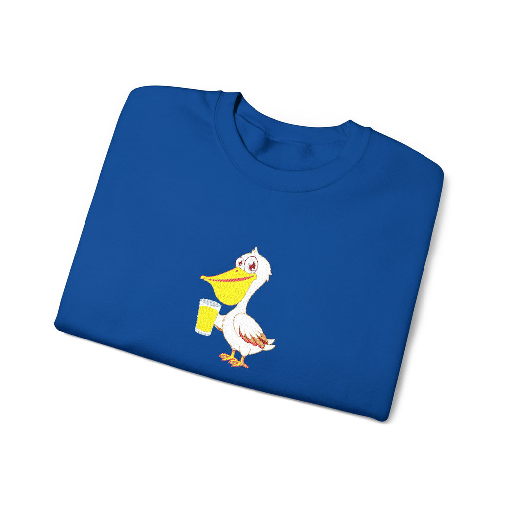 Duck Drinking Lemonade Crewneck Sweatshirt