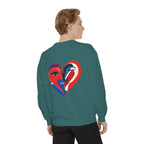 Heart Portrait Sweatshirt Artistic Dual-Face Love Graphic