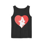 Heart Profile Tank Top — Minimal Feminine Love Graphic