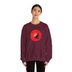 Copy of Bird silhouette sunset Sweatshirt | bird circle sunrise design