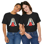 Virgin Mary Illustration Tee — Cute Nativity T-Shirt