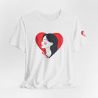 T-Shirt Retro Woman in Heart 'Love' Graphic Tee