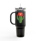 Cactus Flower 40oz Insulated Travel Mug Cute Sunny Succulent Tumbler