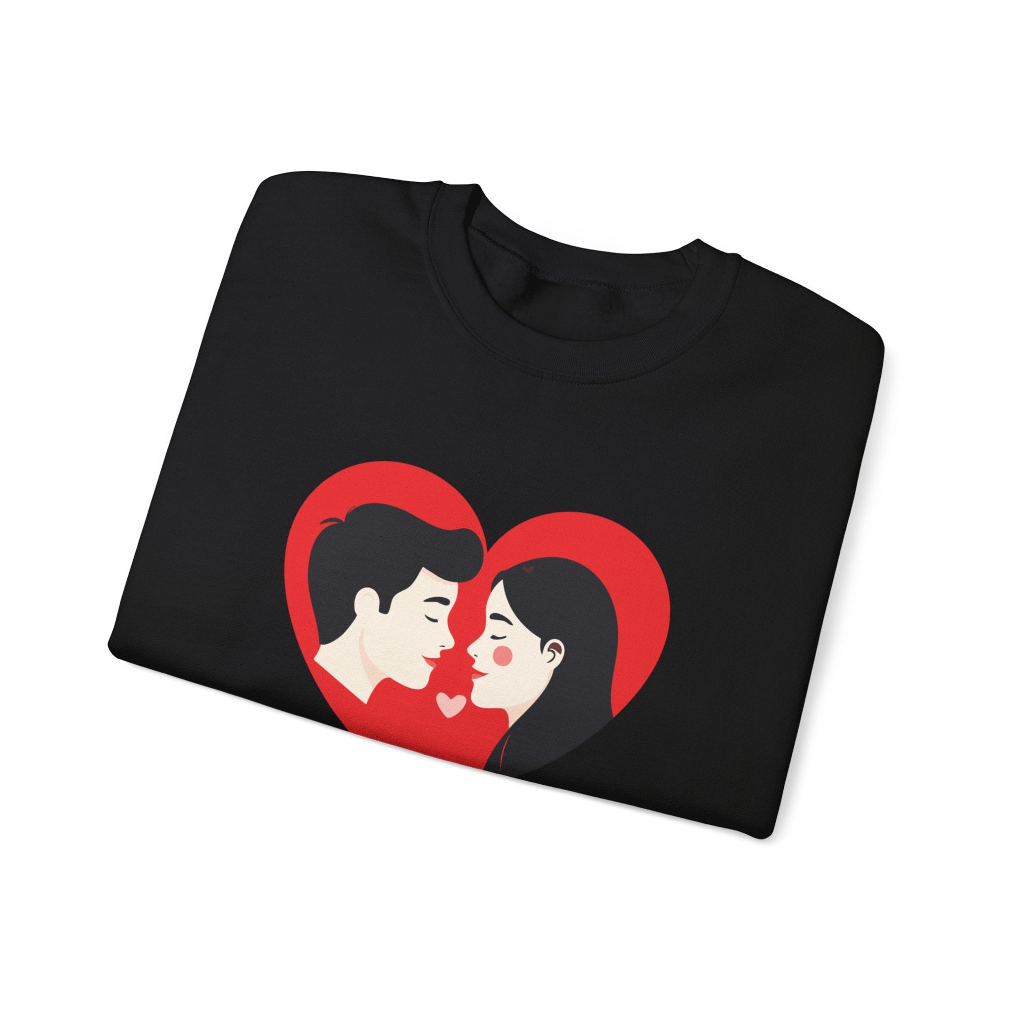 Valentine Couple Heart Crewneck Sweatshirt
