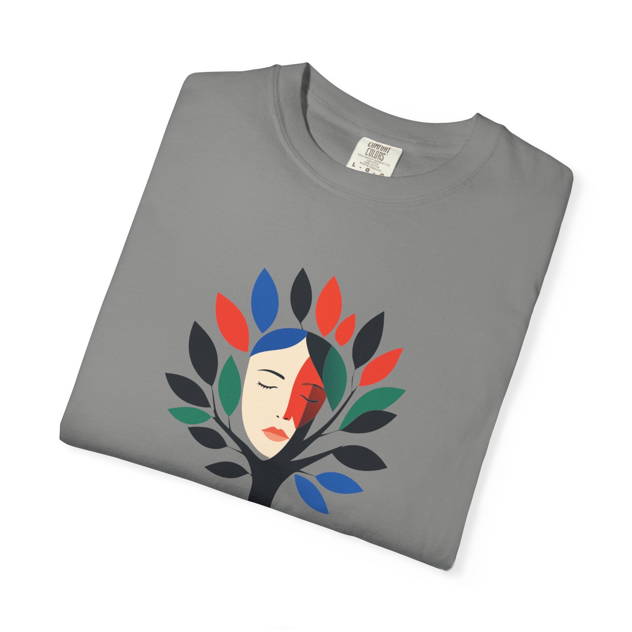 Tree of Faces T-Shirt Colorful Abstract Tree Graphic Tee