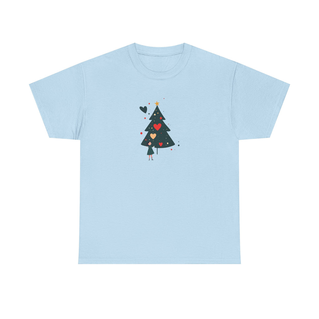 Christmas Tree Tee — Cute Heart Holiday T‑Shirt