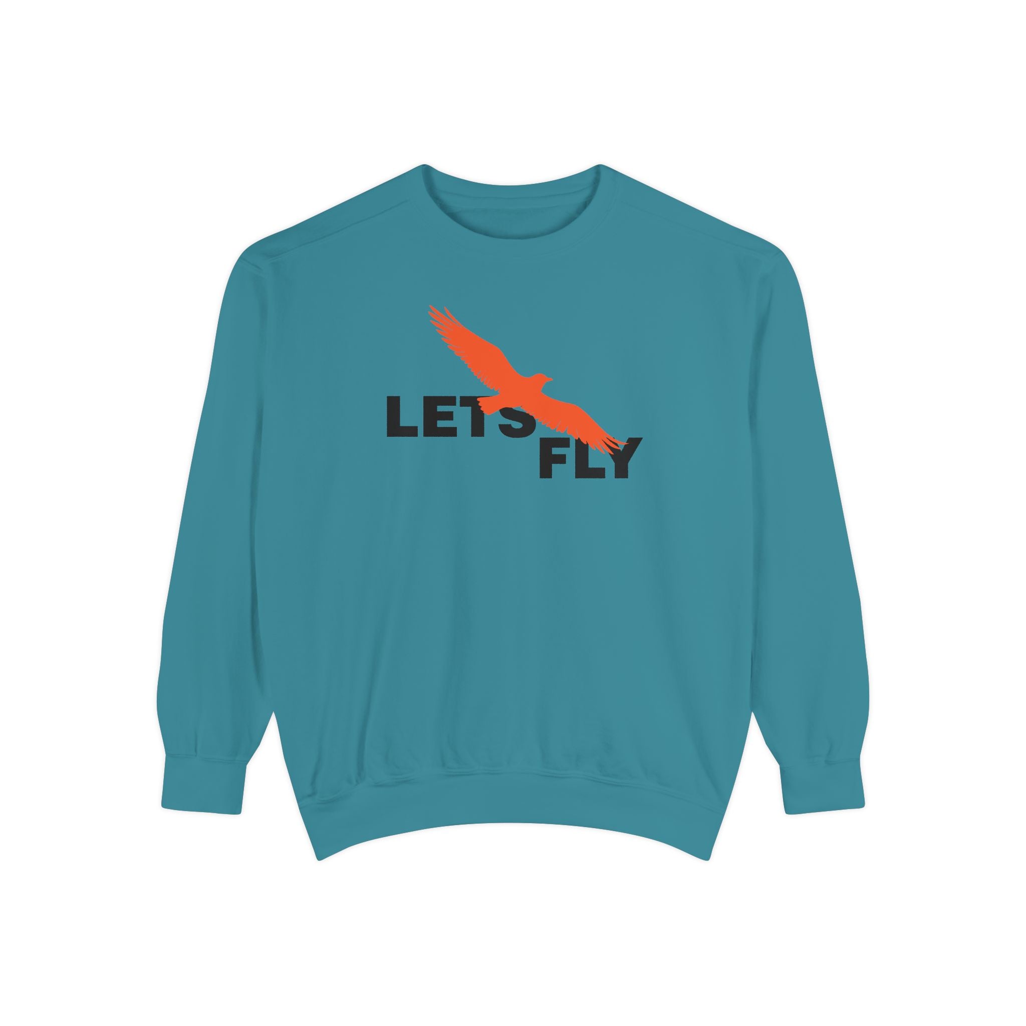 Let's Fly Sweatshirt — Graphic Bird Crewneck for Adventure Lovers