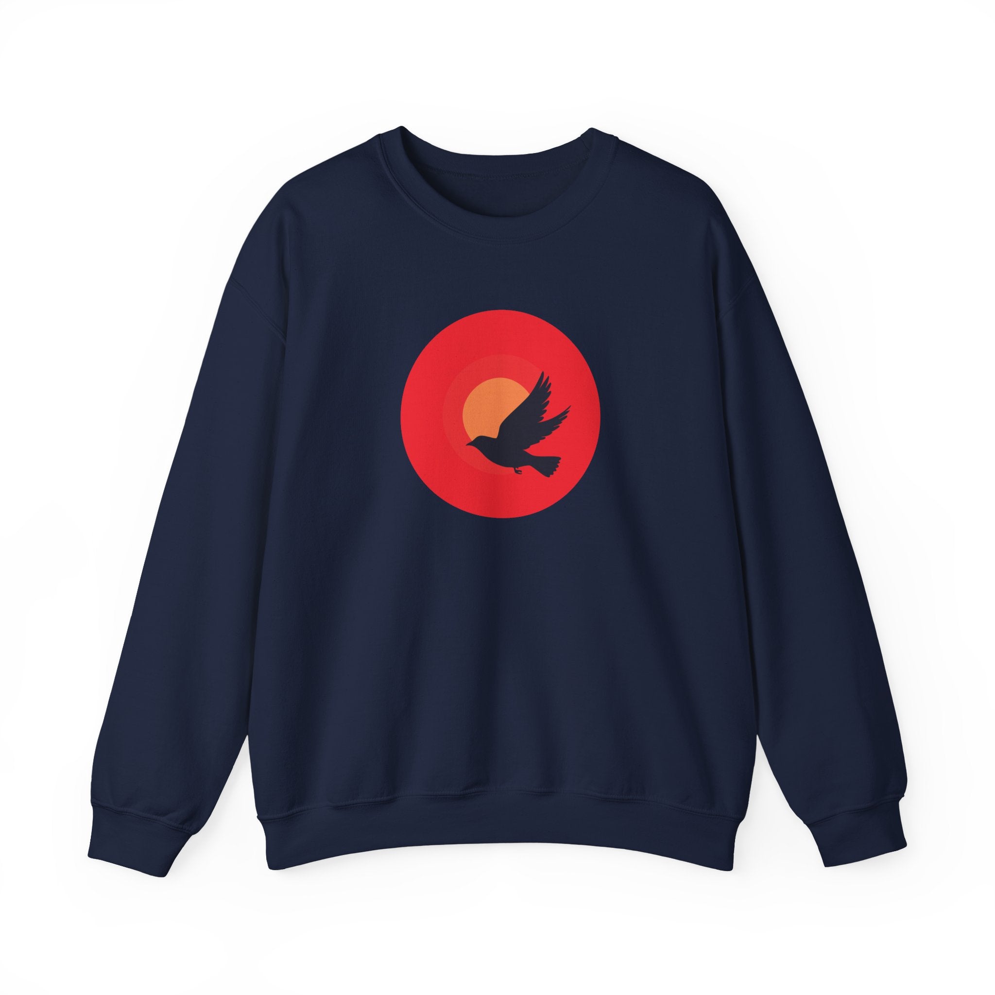 Copy of Bird silhouette sunset Sweatshirt | bird circle sunrise design