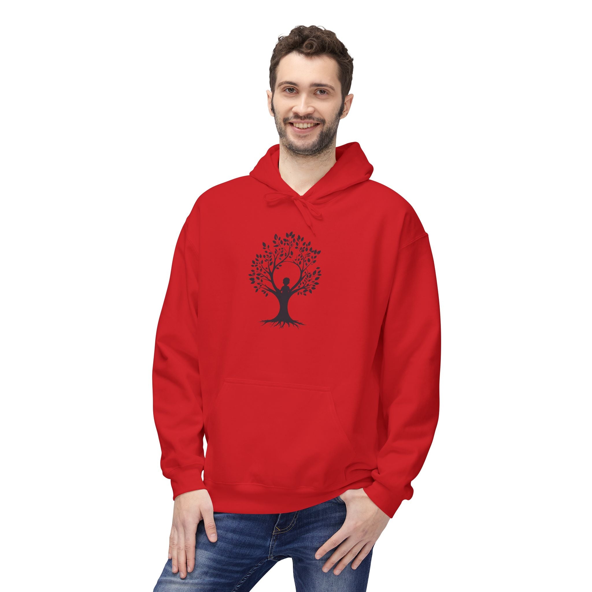 Tree of Life Hoodie Minimal Botanical Graphic Pullover