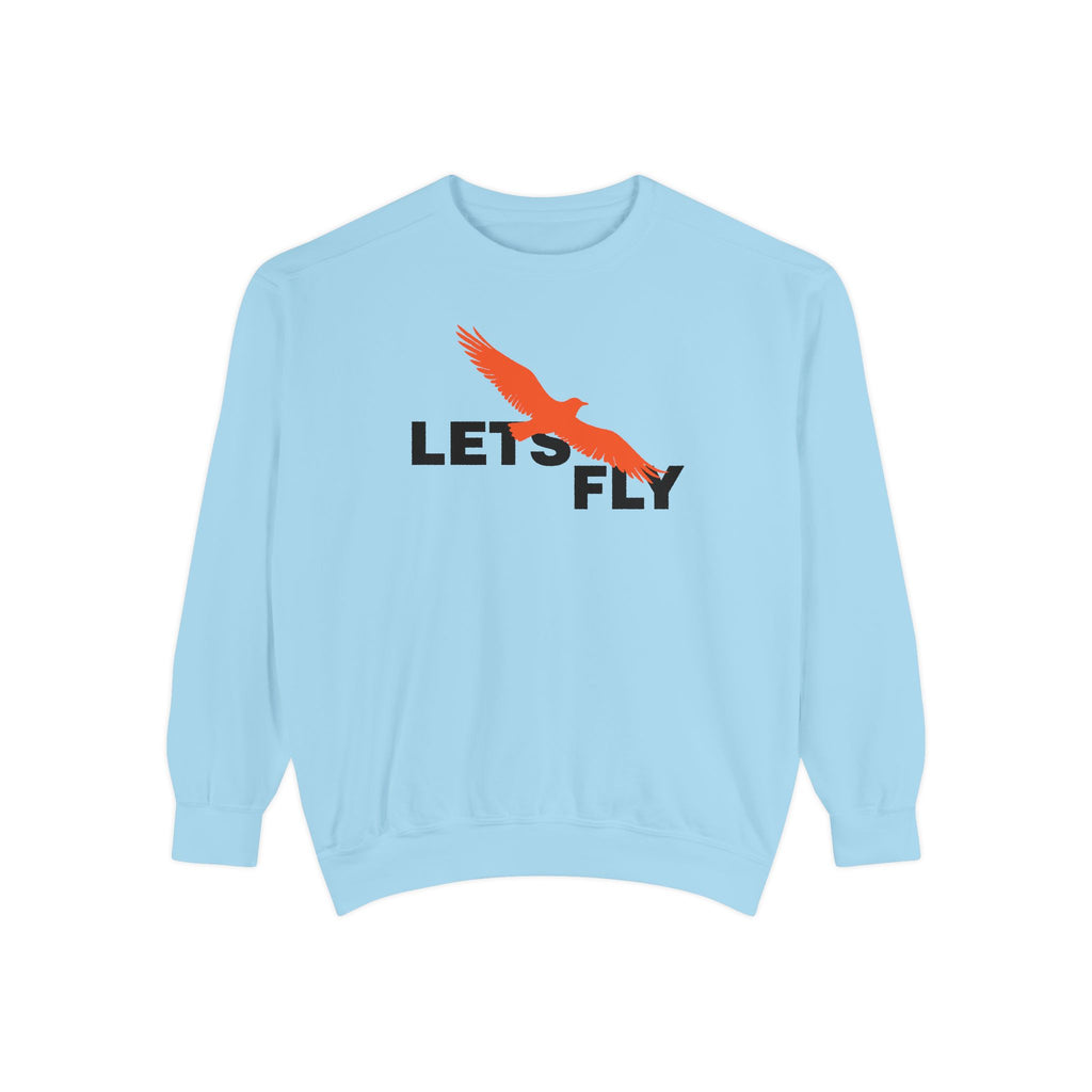 Let's Fly Sweatshirt — Graphic Bird Crewneck for Adventure Lovers