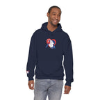 Embroidered Hoodie Patriotic Heart Portrait Graphic Hooded Sweatshirt
