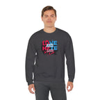 Crewneck Sweatshirt 'Love and Less Hate' Graffiti Heart Design