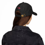 Embroidered Vintage Corduroy Cap Heart Script Love Baseball Hat - Devjeen