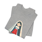 Virgin Mary Illustration Tee — Cute Nativity T-Shirt