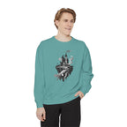 Floating Haunted Castle Sweatshirt Gothic Floating Island Crewneck