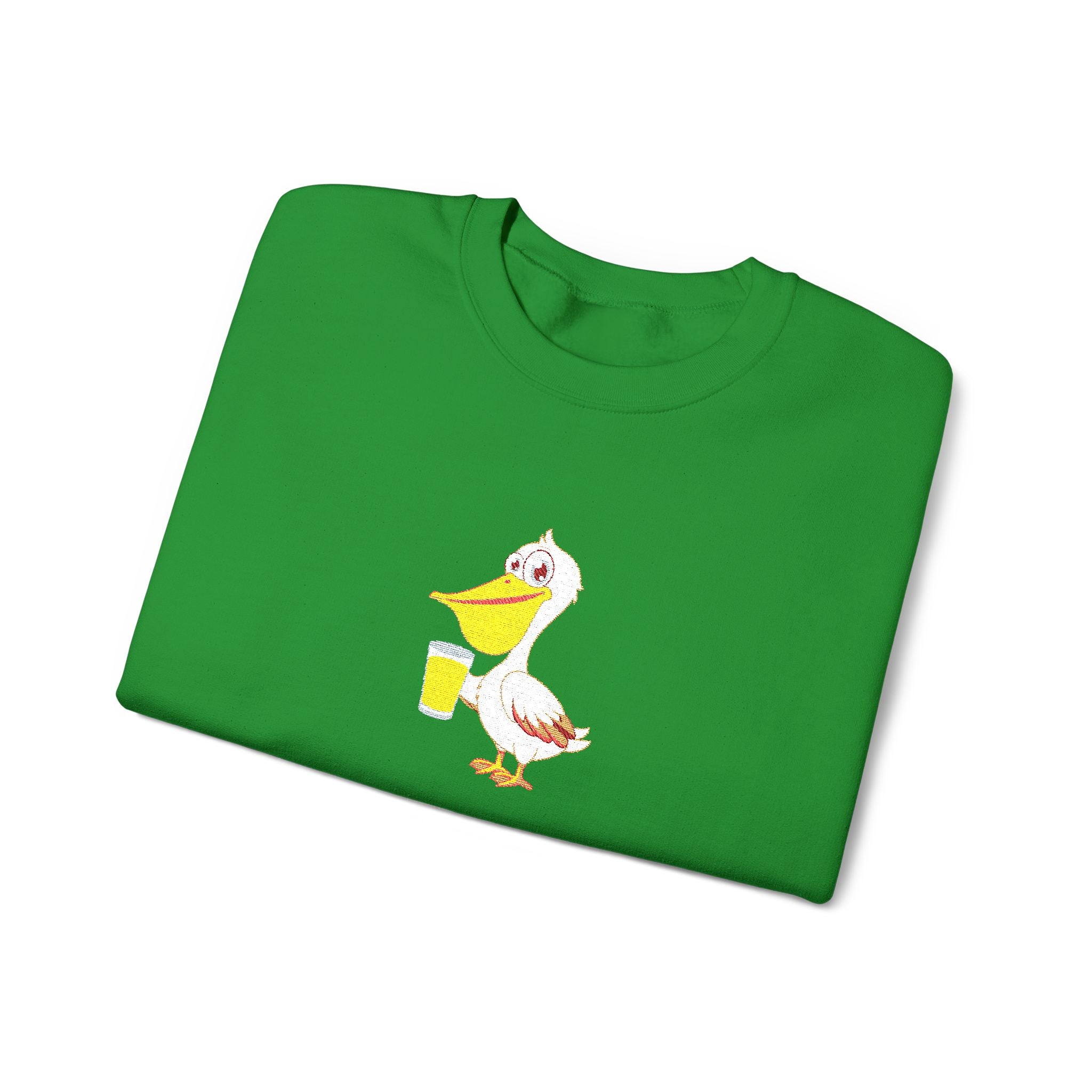 Duck Drinking Lemonade Crewneck Sweatshirt
