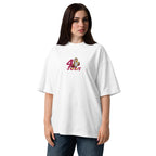 Woman wearing a white t-shirt with '4th of July' design on a white background