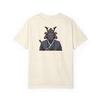 Samurai Warrior Graphic T-Shirt Retro Neon Japanese Armor Tee